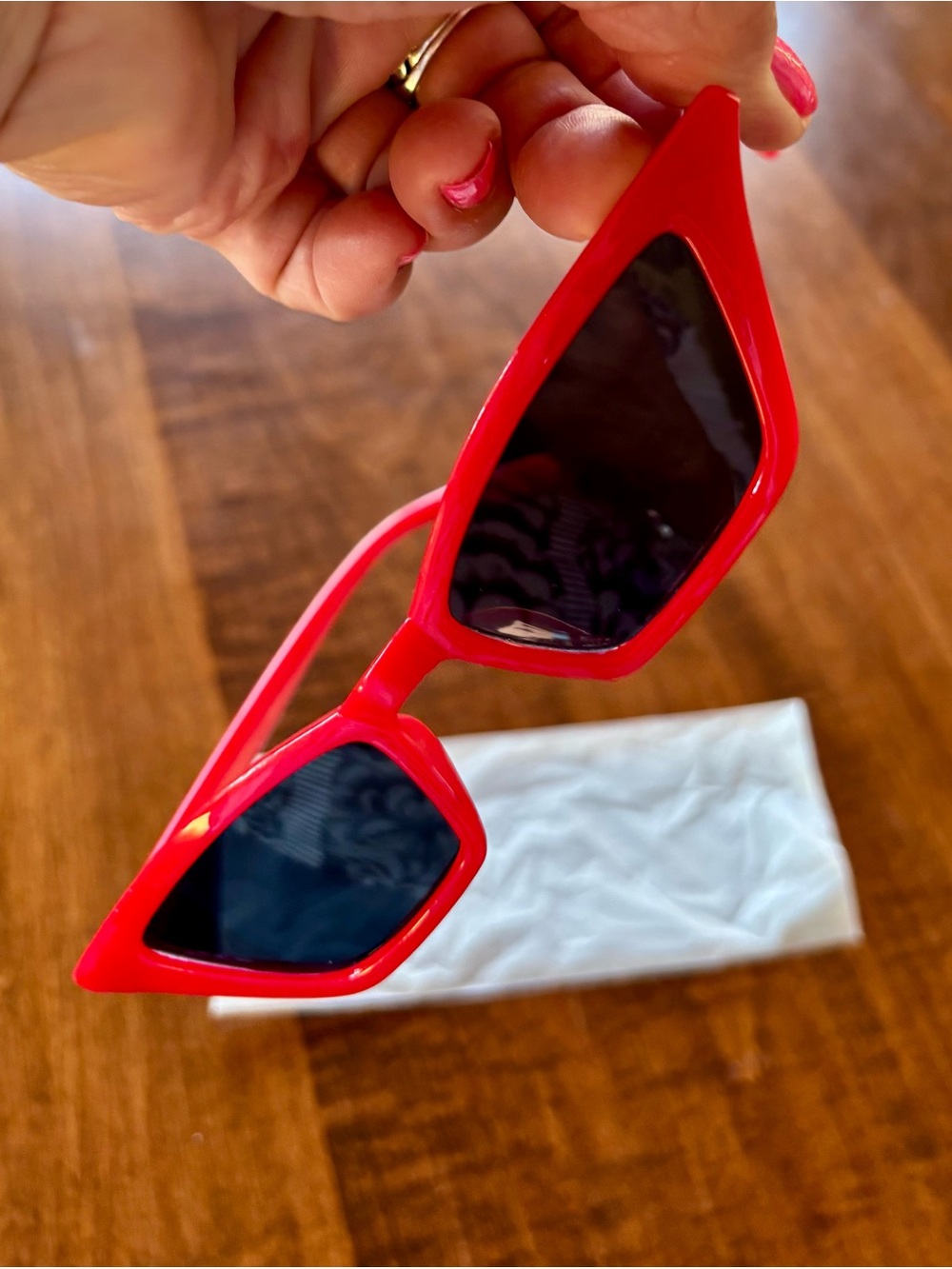 Bold Red Cat Eye Sunglasses